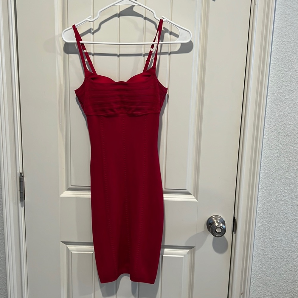 Red push up dress